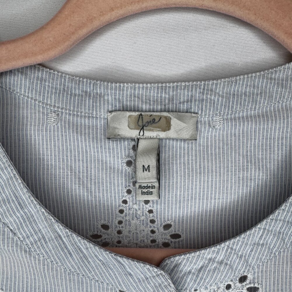 Joie Cerelia Eyelet Peplum Top Women M - Picture 7 of 11